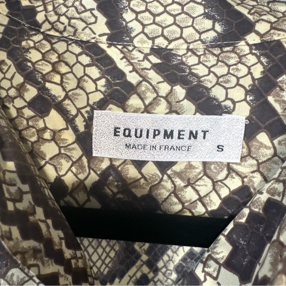 Revolve Equipment Snake Python Print Blouse Size S - Picture 2 of 6